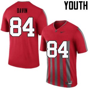 Youth Ohio State Buckeyes #84 Brock Davin Throwback Nike NCAA College Football Jersey Lifestyle IGS4444VD
